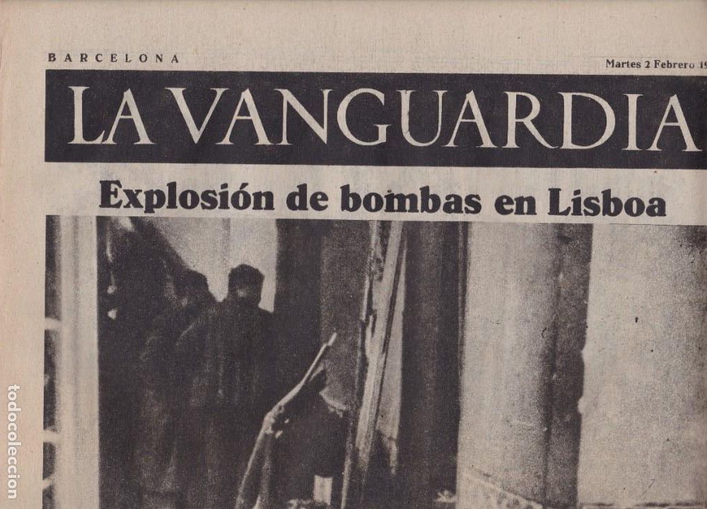 Militaria: La Vanguardia de 4 p&aacute;gs 1937 Barcelona Guerra civil explosi&oacute;n en Lisboa y sindicato luz y fuerza