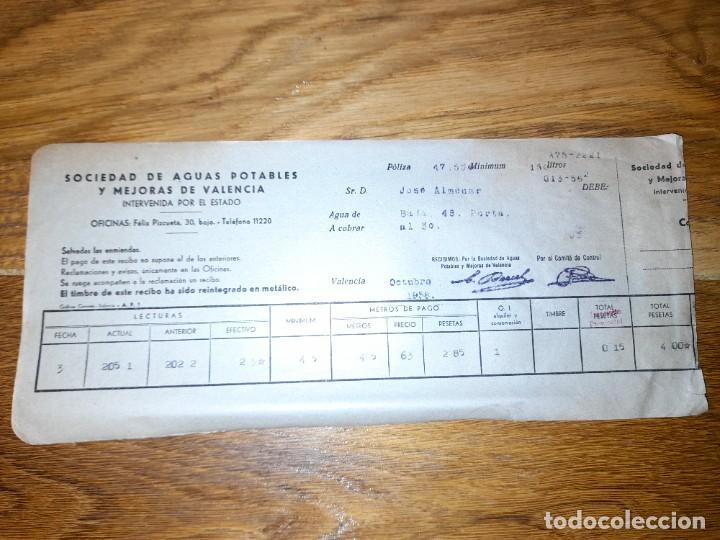 Military Antiques: Factura guerra civil Aguas potables de Valencia intervenida por el Estado