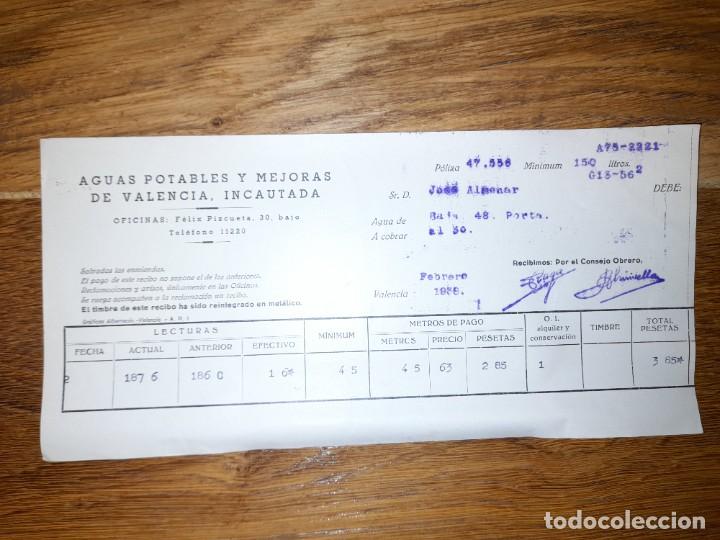 Military Antiques: Factura guerra civil Aguas potables de Valencia incautada por Consejo Obrero
