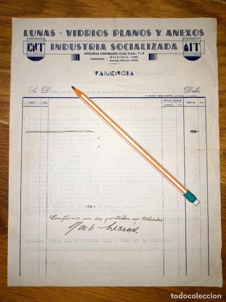 Military Antiques: Presupuesto Guerra civil Industria socializada CNT Valencia 1938 Lunas y vidrios planos