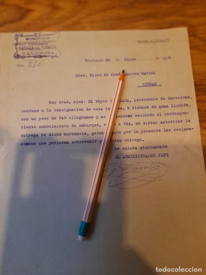 Military Antiques: Lote 3 documentos transporte tabacos burlando el bloqueo Mediterr&aacute;neo Guerra Civil 1938 Valencia