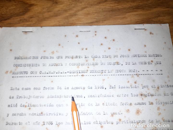 Military Antiques: Documento Declaraci&oacute;n consignataria de buques en guerra civil al terminar la guerra 1939