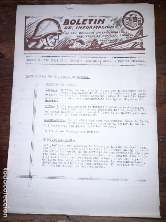 Militaria: Rarisimo Boletin de brigadas internacionales guerra civil 1937 espa&ntilde;ol