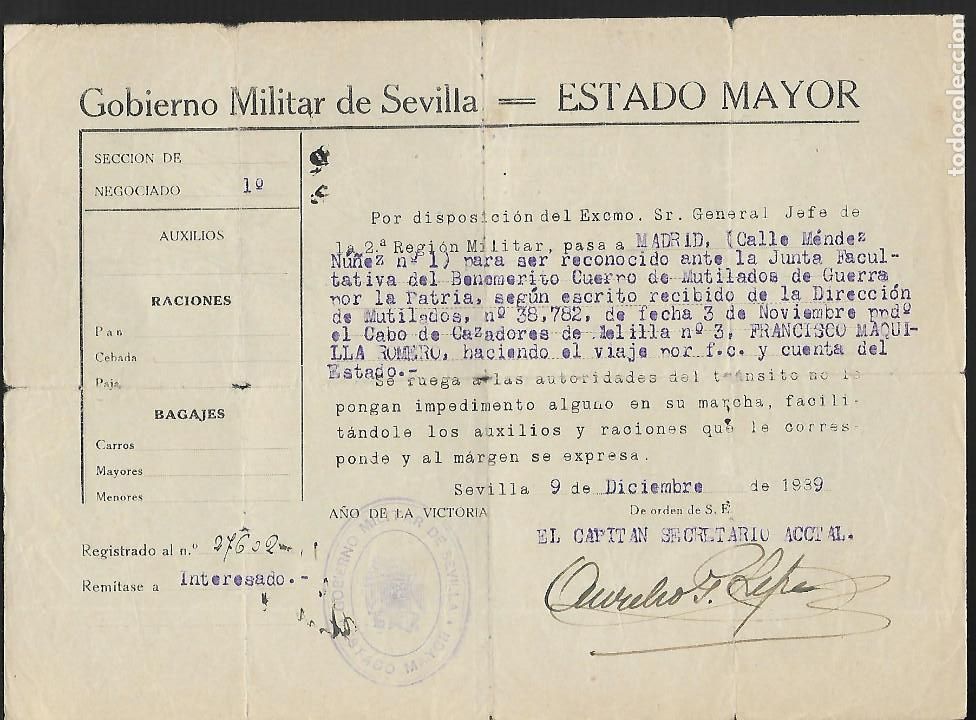 Militaria: SEVILLA, VIAJE RECONOCIMIENTO JUNTA CUERPO DE MUTILADOS DE GUERRA,- VER FOTO