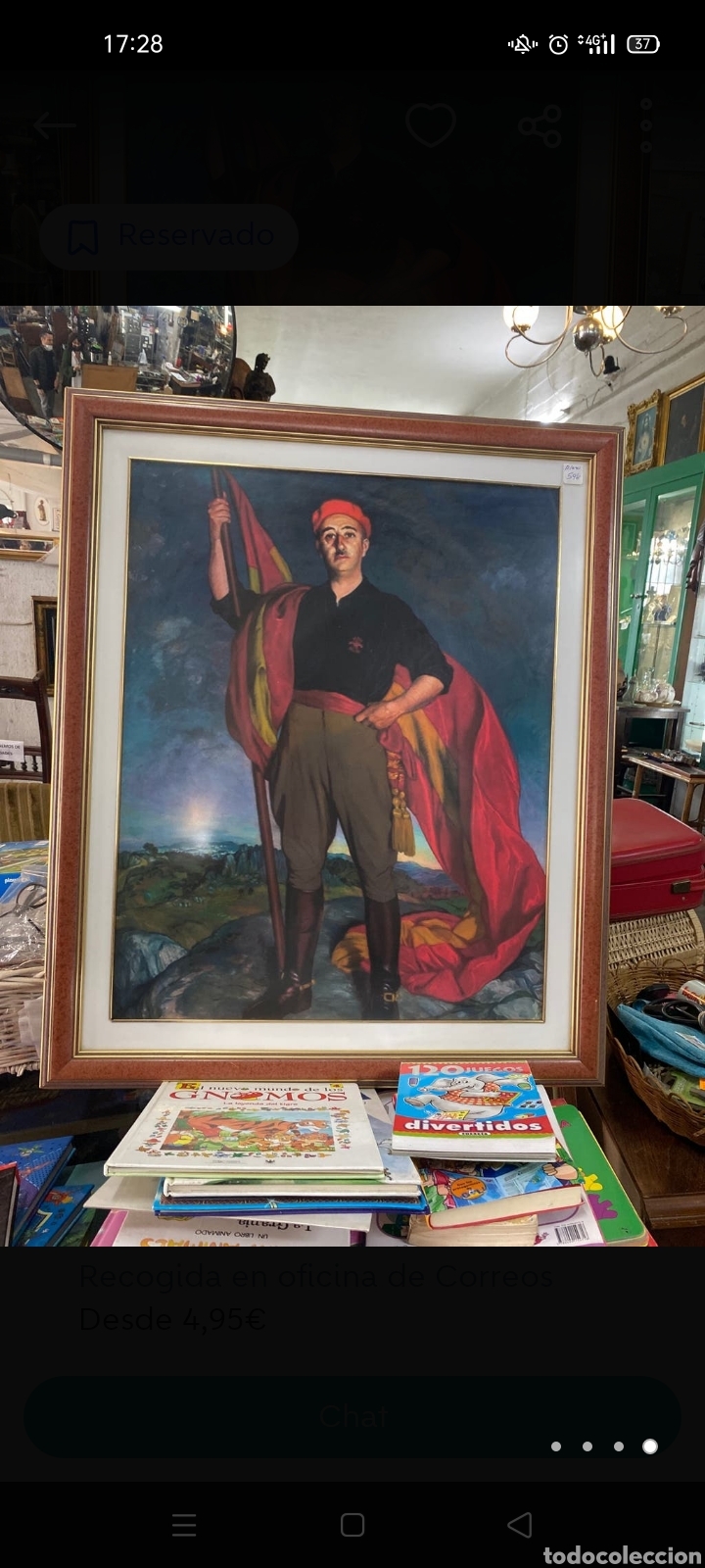 Militaria: Cuadro Francisco Franco - Foto 2