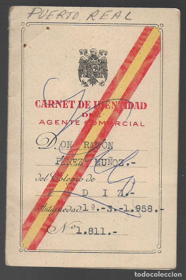 Military Antiques: PUERTO REAL--CADIZ-- CARNET AGENTE COMERCIAL- VER FOTO