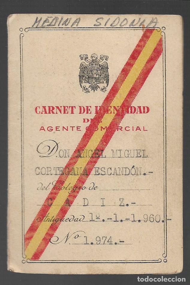 Military Antiques: MEDINA SIDONIA--CADIZ-- CARNET AGENTE COMERCIAL- VER FOTO
