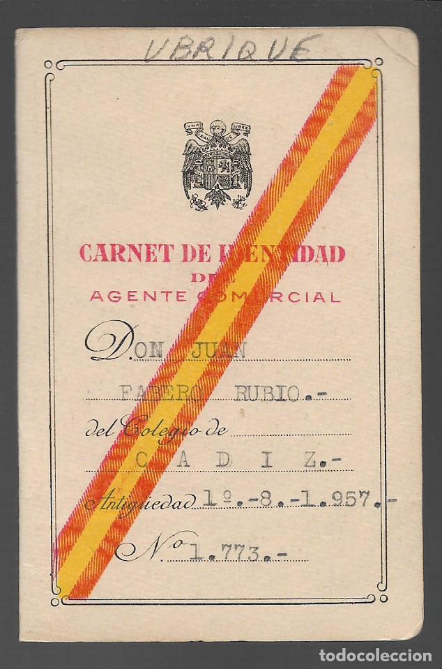 Military Antiques: UBRIQUE--CADIZ-- CARNET AGENTE COMERCIAL- VER FOTO
