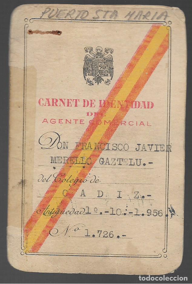 Military Antiques: PUERTO SANTA MARIA--CADIZ-- CARNET AGENTE COMERCIAL- VER FOTO