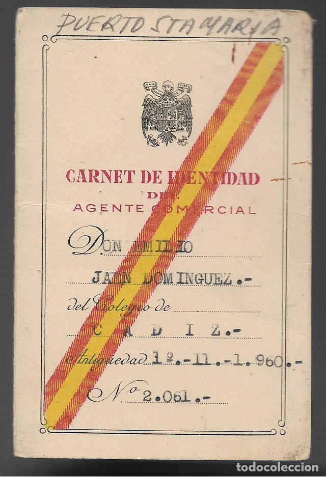 Military Antiques: PUERTO SANTA MARIA--CADIZ-- CARNET AGENTE COMERCIAL- VER FOTO