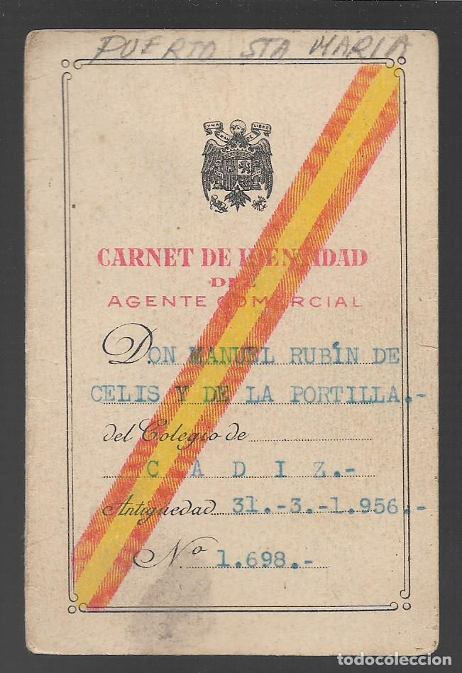 Military Antiques: PUERTO SANTA MARIA--CADIZ-- CARNET AGENTE COMERCIAL- VER FOTO
