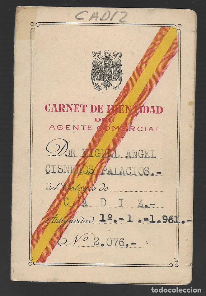 Military Antiques: CADIZ-- CARNET AGENTE COMERCIAL- VER FOTO