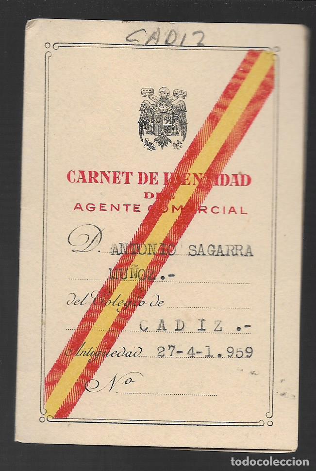Military Antiques: CADIZ-- CARNET AGENTE COMERCIAL- VER FOTO
