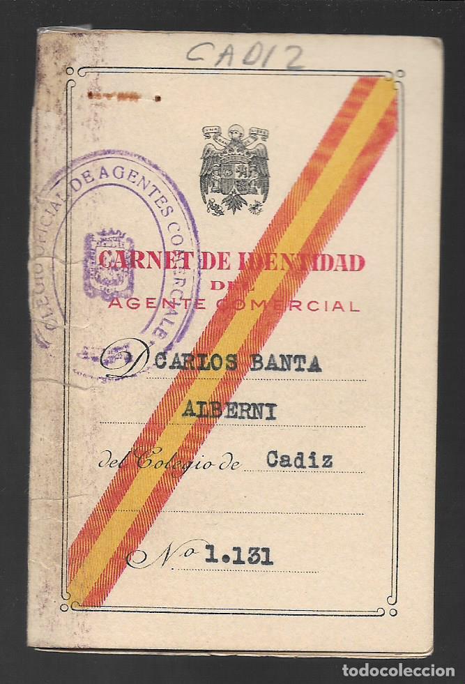 Military Antiques: CADIZ-- CARNET AGENTE COMERCIAL- VER FOTO