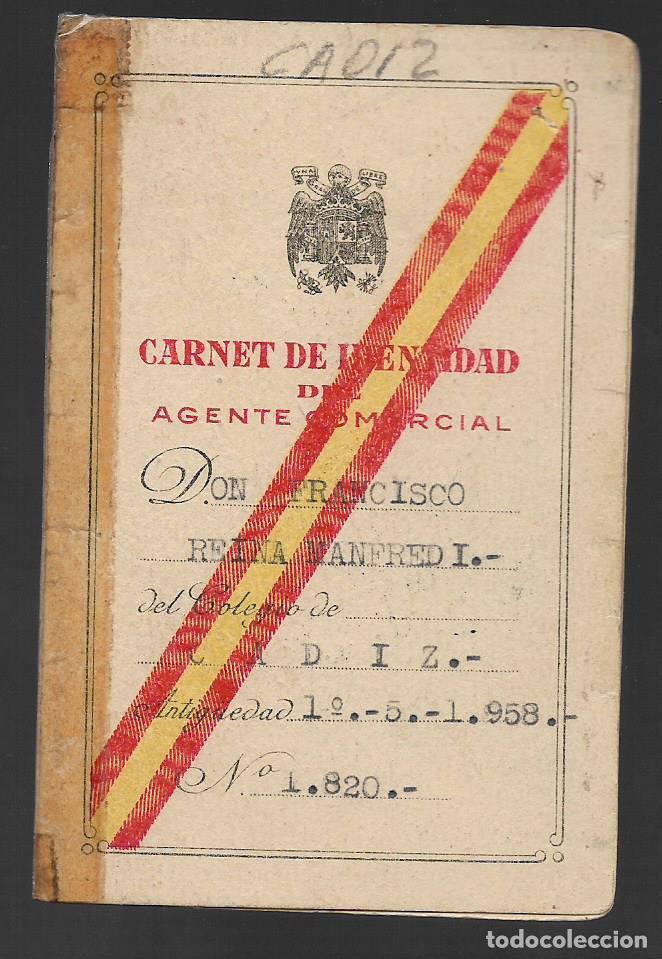 Military Antiques: CADIZ-- CARNET AGENTE COMERCIAL- VER FOTO