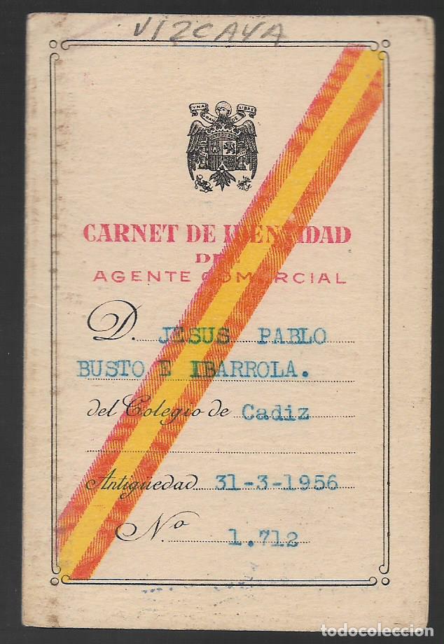 Militaria: VIZCAYA-- CARNET AGENTE COMERCIAL- VER FOTO