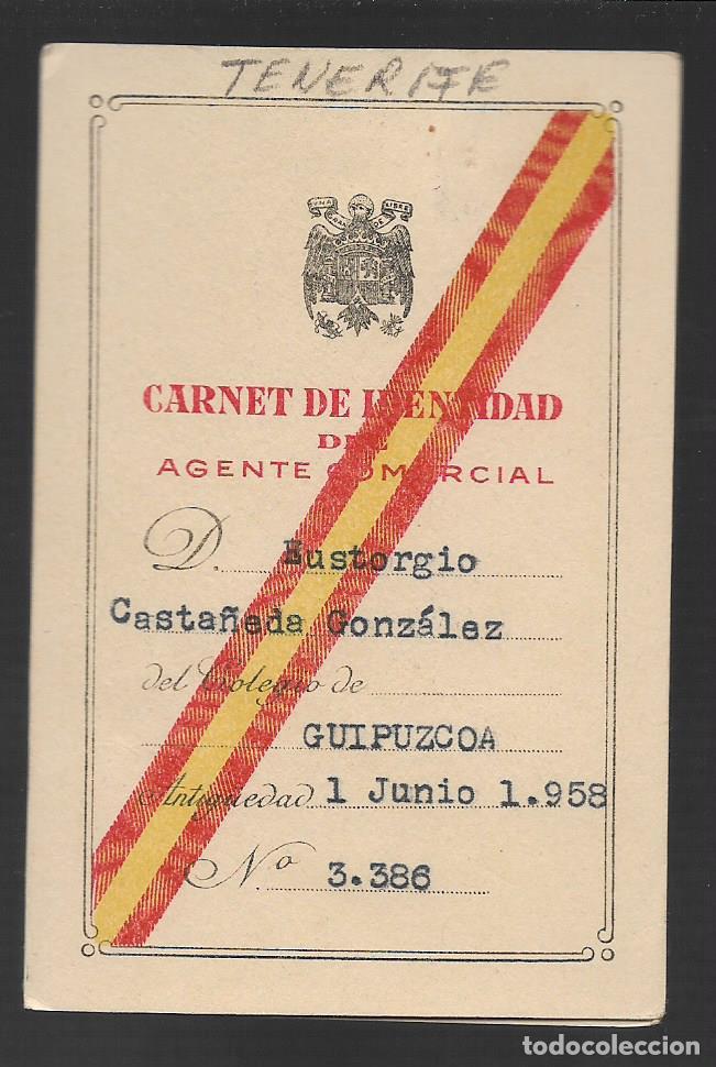 Militaria: TENERIFE-- CARNET AGENTE COMERCIAL- VER FOTO
