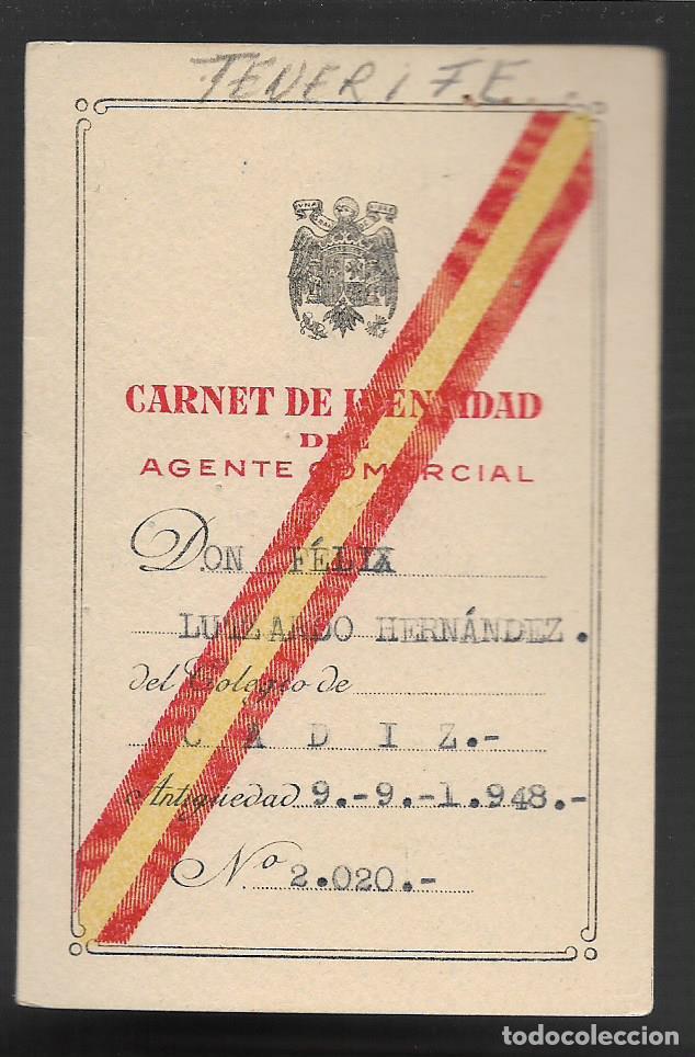 Militaria: TENERIFE-- CARNET AGENTE COMERCIAL- VER FOTO