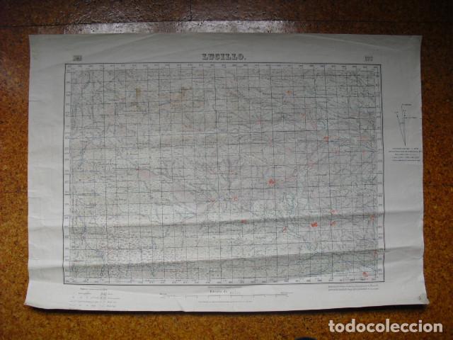 Militaria: GUERRA CIVIL MAPA EN COLOR DE LUCILLO EJERCITO REPUBLICANO
