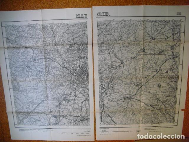 Militaria: GUERRA CIVIL MAPA DE MADRID EJERCITO NACIONAL E 1:25000 EN DOS HOJAS DIMENSIONES TOTALES 130X90 CMS
