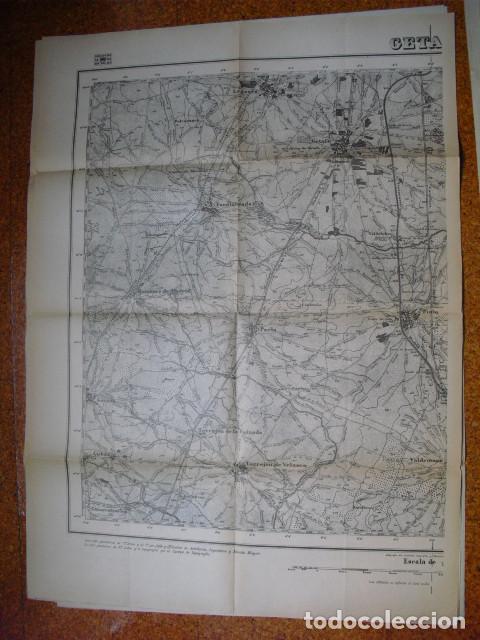 Militaria: GUERRA CIVIL MAPA DE GETAFE ( MEDIA HOJA OCCIDENTAL) EJERCITO NACIONAL 1:25000 90X70 CMS
