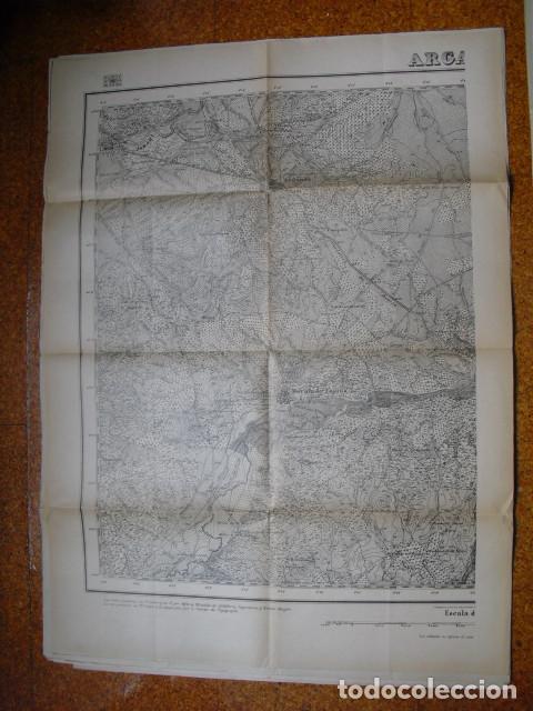 Militaria: GUERRA CIVIL MAPA DE ARGANDA ( MEDIA HOJA OCCIDENTAL) EJERCITO NACIONAL 1:25000 90X70 CMS