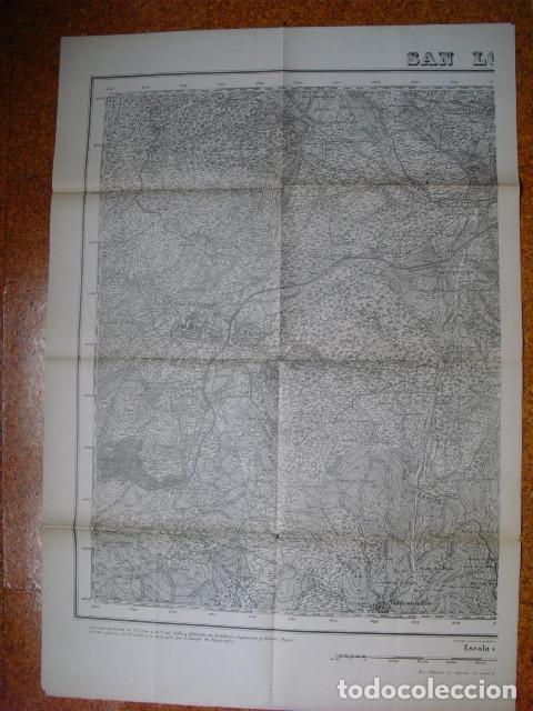 Military Antiques: GUERRA CIVIL MAPA DE SAN LORENZO ( MEDIA HOJA OCCIDENTAL) EJERCITO NACIONAL 1:25000 90X70 CMS