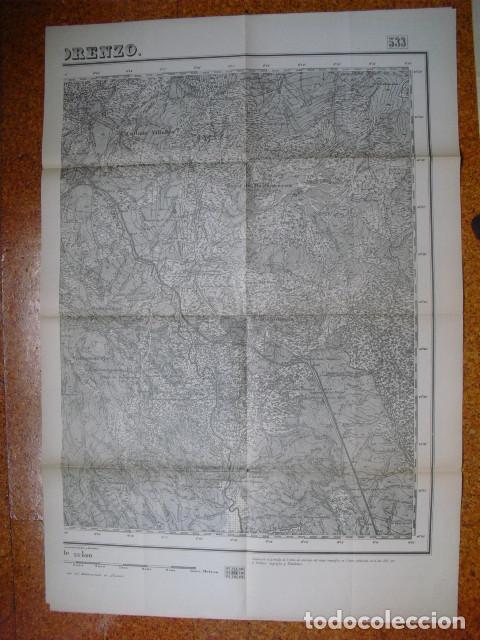 Military Antiques: GUERRA CIVIL MAPA DE SAN LORENZO ( MEDIA HOJA ORIENTAL) EJERCITO NACIONAL 1:25000 90X70 CMS