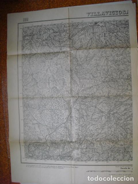 Militaria: GUERRA CIVIL MAPA DE VILLAVICIOSA DE ODON ( MEDIA HOJA OCCIDENTAL) EJ. NACIONAL 1:25000 90X70 CMS