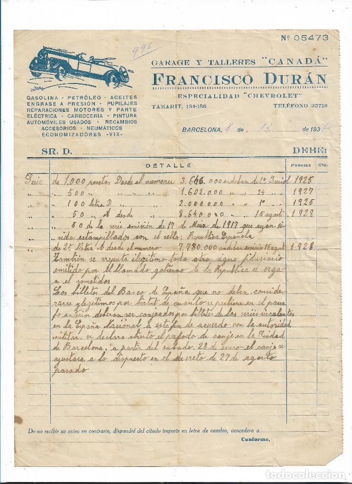 Militaria: Canjeo dinero republicano por dinero espa&ntilde;ol nacional.Barcelona 8-12-1937