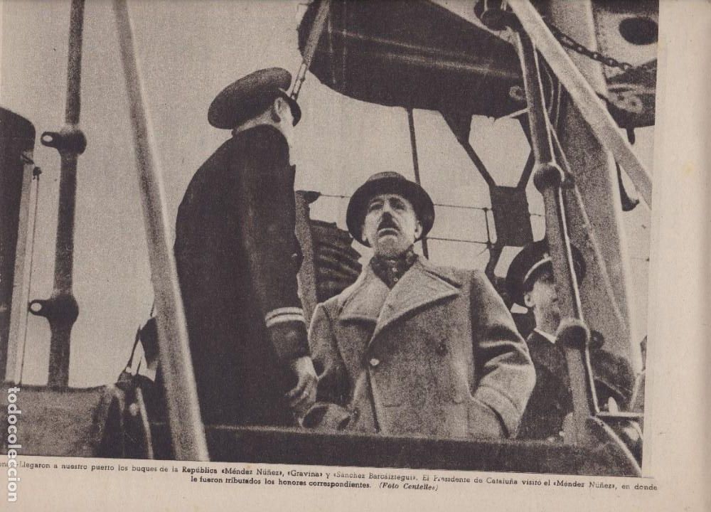 Militaria: La Vanguardia Barcelona Diciembre 1936 Guerra civil Companys visita buques de guerra