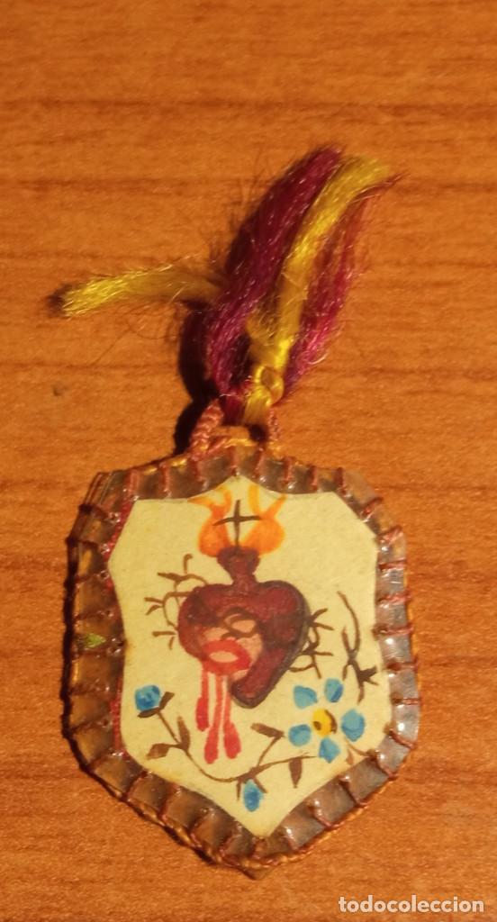 Militaria: Detente bala .El coraz&oacute;n de Jes&uacute;s esta conmigo, pintado a mano