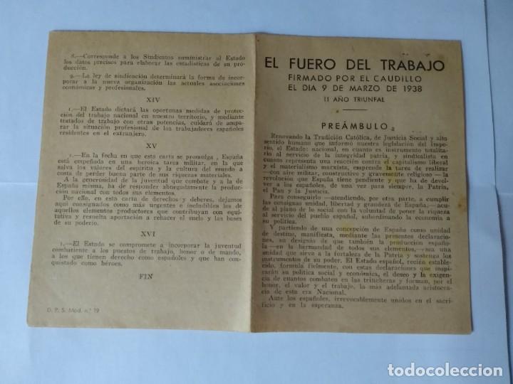 Militaria: Fuero del Trabajo-9-Marzo-1938.II A&ntilde;o Triunfal - Muy dificil