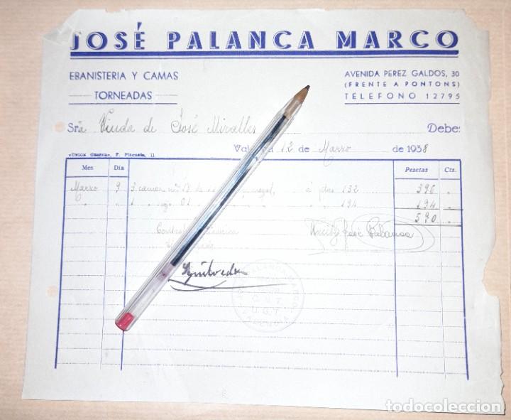Militaria: Nota de entrega Jos&eacute; Palanca Marco ebanister&iacute;a intervenida CNT UGT guerra civil 1938