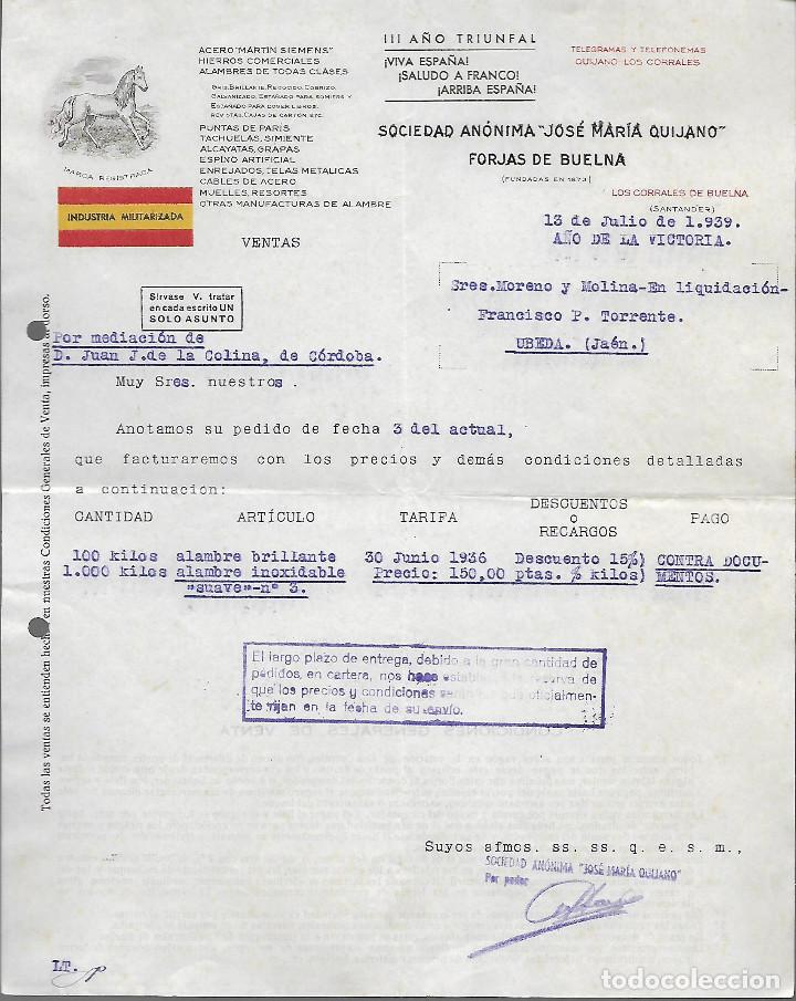 Military Antiques: SANTANDER, FACTURA, --INDUSTRIA MILITARIZADA- VER FOTOS