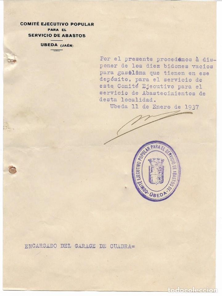 Military Antiques: UBEDA, COMITE EJECUTIVO POPULAR PARA EL SERVICIO DE ABASTO,- VER FOTO