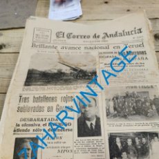 Militaria: EL CORREO DE ANDALUCIA,GUERRA CIVIL,22-12-1937,TOMA DE TERUEL, SABADELL, POZOBLANCO, ETC