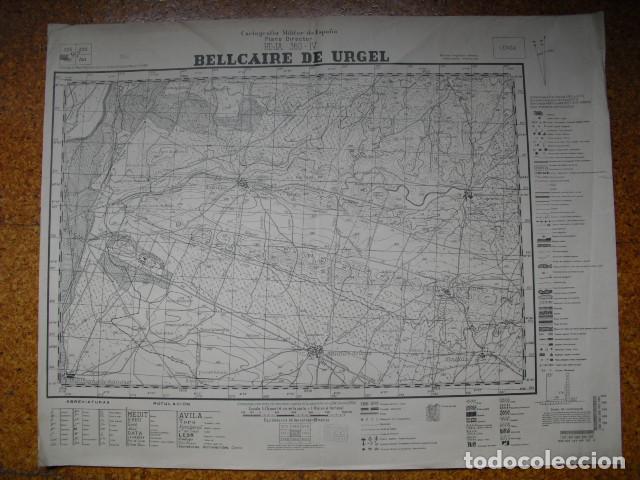 Militaria: OCTUBRE 1938 GUERRA CIVIL MAPA DE BELLCAIRE DE URGEL E 1:25000