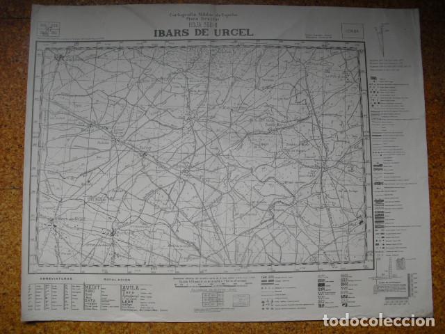Military Antiques: DICIEMBRE 1938 GUERRA CIVIL MAPA DE IBARS DE URGEL E 1:25000 EJERCITO REPUBLICANO