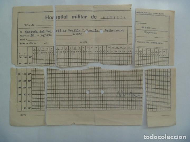 Military Antiques: GUERRA CIVIL - HOSPITAL MILITAR DE SEVILLA : GRAFICA MEDICA DE CAPITAN DE REQUETE , 1938