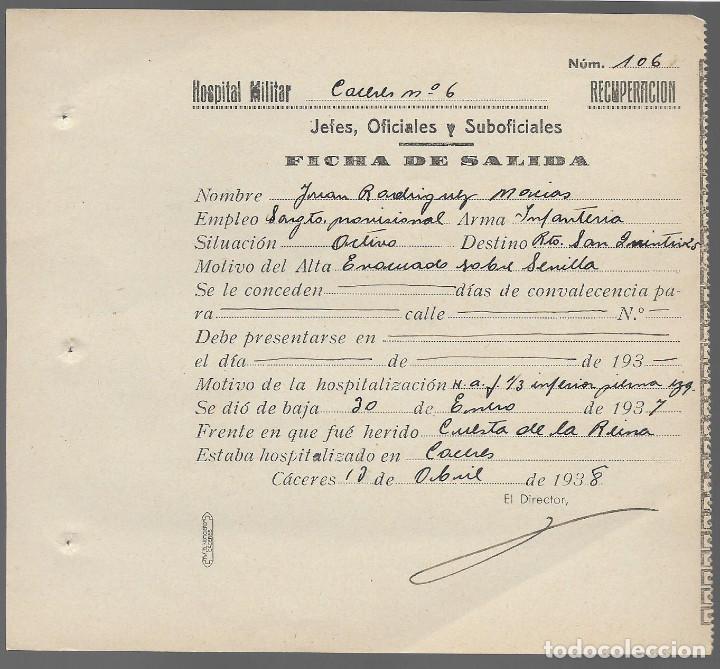 Military Antiques: CACERES, HOSPITAL MILITAR -CACERES N&ordm; 6, -JEFES,OFICIALES Y SUBOFICIALES, A&Ntilde;O 1938,VER FOTO