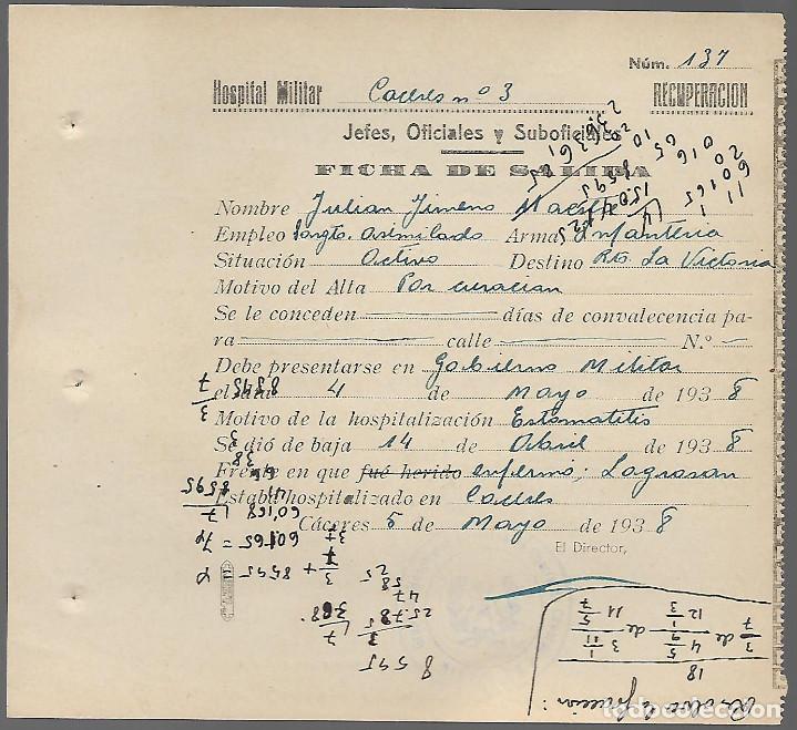 Military Antiques: CACERES, HOSPITAL MILITAR -CACERES N&ordm; 3 , -JEFES,OFICIALES Y SUBOFICIALES, A&Ntilde;O 1938,VER FOTO