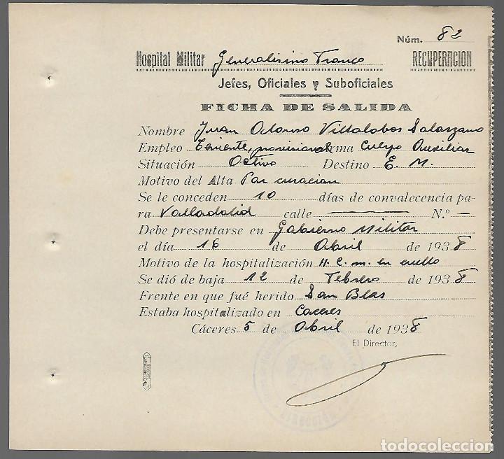 Military Antiques: CACERES, HOSPITAL MILITAR -GENERALISIMO FRANCO,-, -JEFES,OFICIALES Y SUBOFICIALES, A&Ntilde;O 1938,VER FOTO