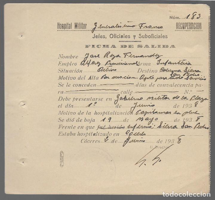 Military Antiques: CACERES, HOSPITAL MILITAR -GENERALISIMO FRANCO,-, -JEFES,OFICIALES Y SUBOFICIALES, A&Ntilde;O 1938,VER FOTO