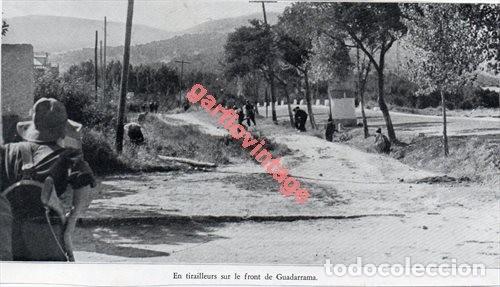 Military Antiques: GUERRA CIVIL, DISPAROS EN EL FRENTE DE GUADARRAMA, 22X12 CMS, RETAL DE PUBLICACION