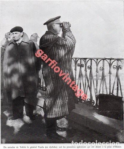 Military Antiques: GUERRA CIVIL, TOMA DE ILLESCAS, TOLEDO, GENERAL VARELA, 19X23 CMS, RETAL DE PUBLICACION