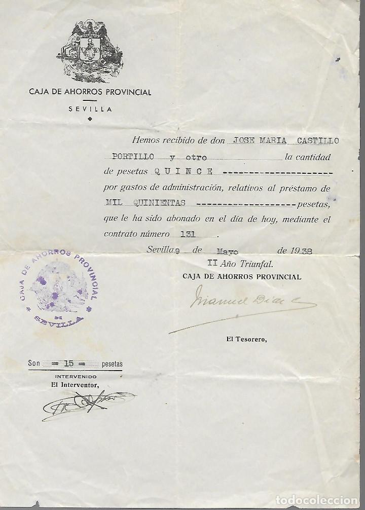 Military Antiques: SEVILLA,- CAJA DE AHORROS PROVINCIAL.- A&Ntilde;O 1938, VER FOTO