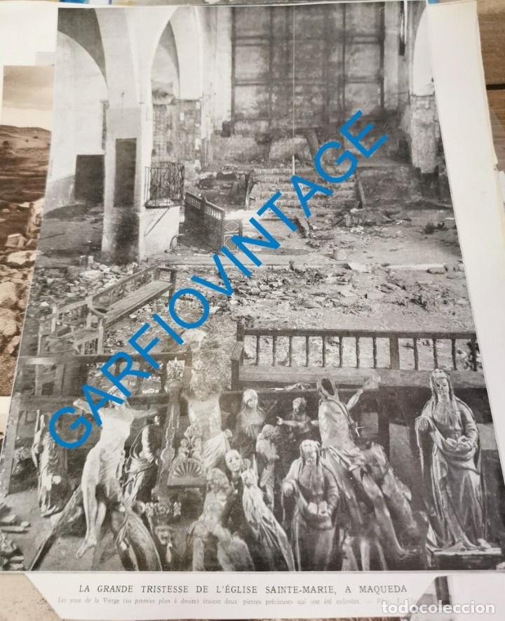 Military Antiques: MAQUEDA, TOLEDO, GUERRA CIVIL, IGLESIA DESTRUIDA, HOJA DE PUBLICACION, 21X30 CMS