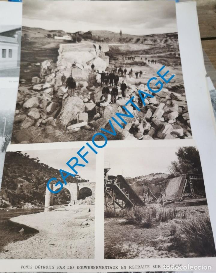 Military Antiques: ILLESCAS, TOLEDO, GUERRA CIVIL, PUENTES DESTRUIDOS, HOJA DE PUBLICACION, 21X30 CMS