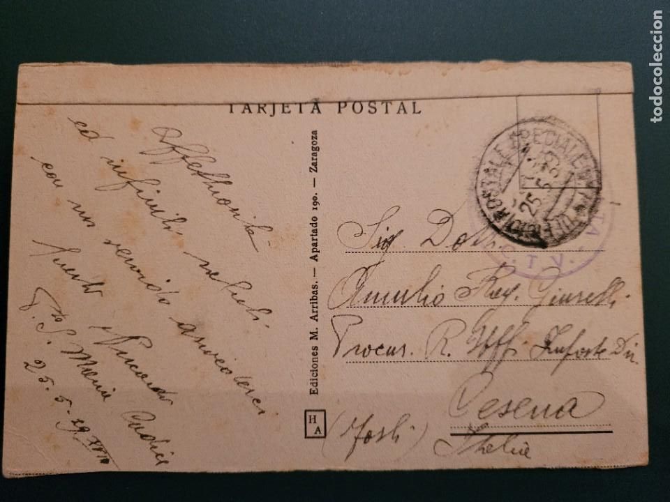 Military Antiques: POSTAL voluntario italiano desde el puerto de Santa Maria. Marca CTV .GUERRA CIVIL